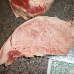 Muscular steatosis in ribeye steak