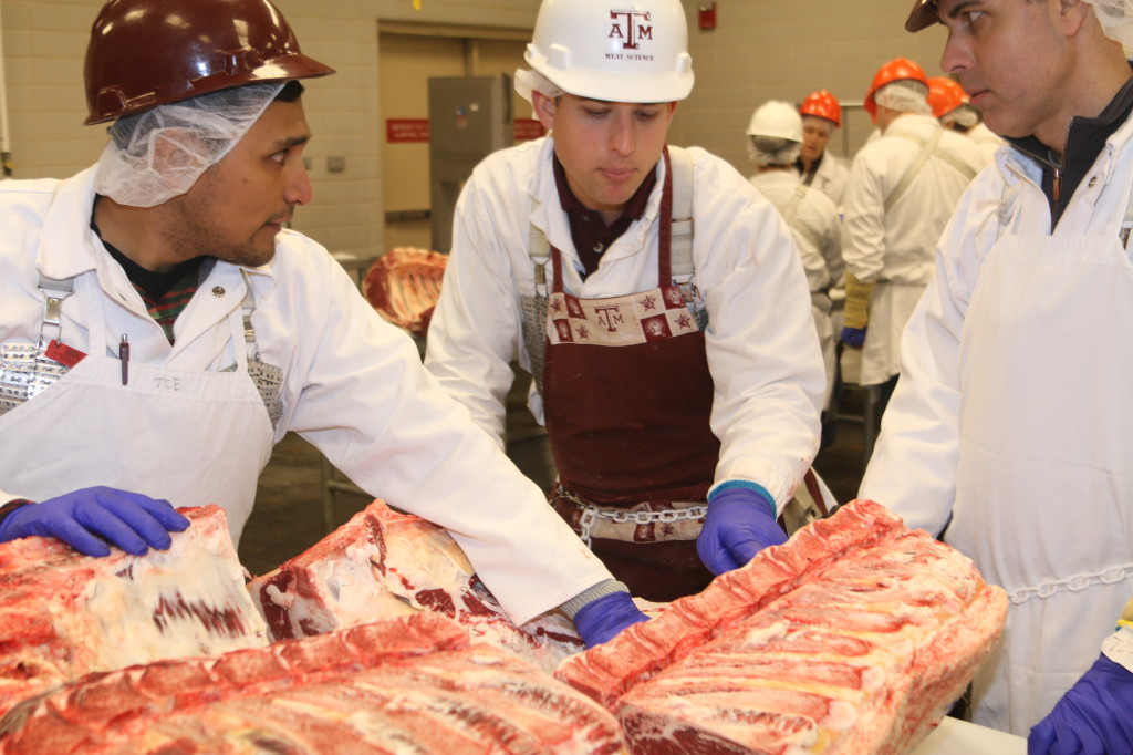 Mark Frenzel teaching beef cutting in Beef 101