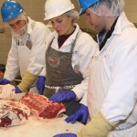 Lindsey Mehall teaching beef fabrication Beef 101 2013