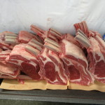 Three-rib racks of lamb