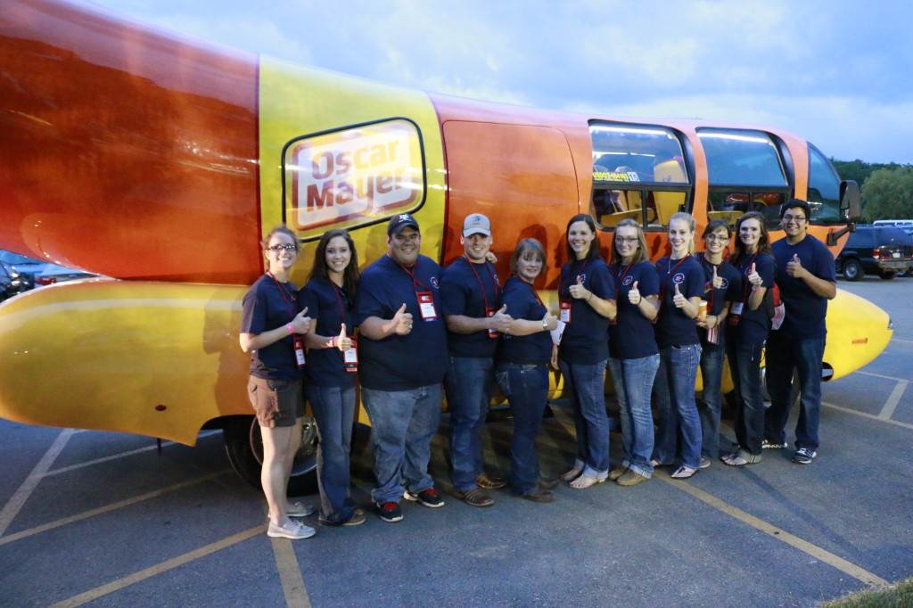 Quiz Bowl Team with Oscar Mayer Wienermobile