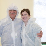 Jeff Savell and Clay Eastwood suited up for plant tour