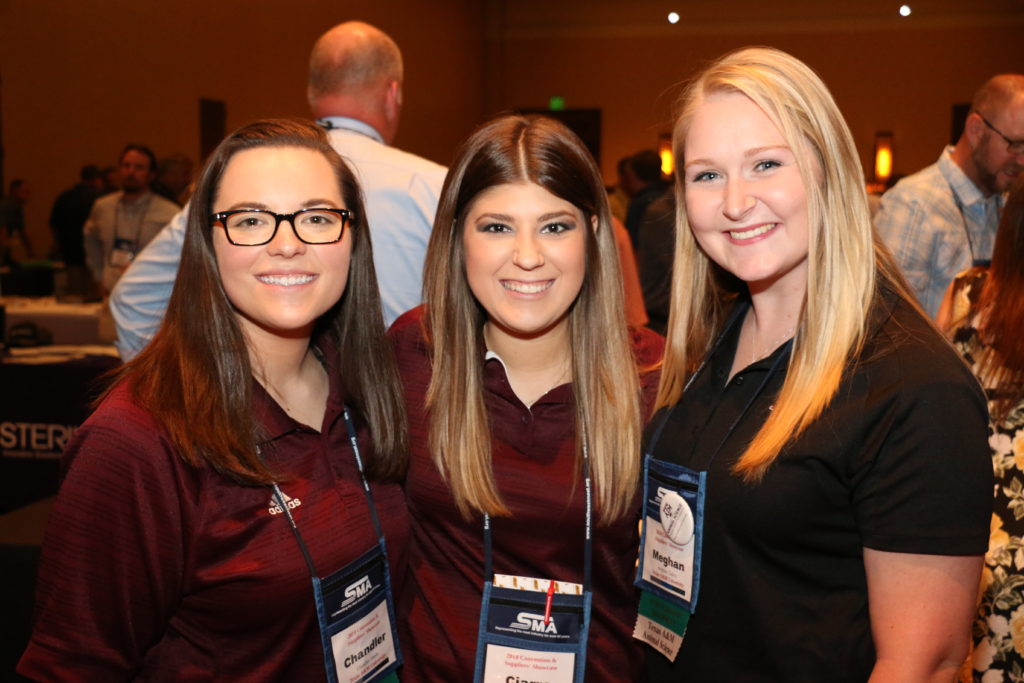 Chandler Steele, Ciarra Gawlik, and Meghan Clancy at SMA Convention